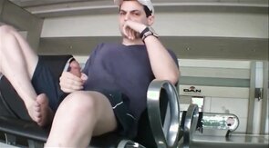 Public Masturbation with Huge Cum