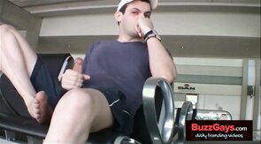 Public Masturbation with Huge Cum