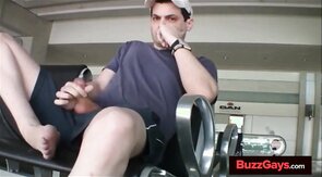 Public Masturbation with Huge Cum