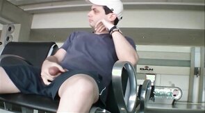 Public Masturbation with Huge Cum