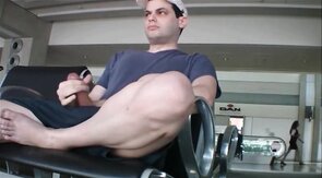 Public Masturbation with Huge Cum