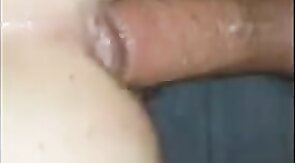 Seeded hole gets fucked again by big dick BAREBACK