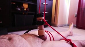 Machine Milked and twice ruined orgasm