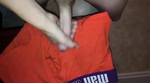 CUM on my boxers