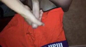 CUM on my boxers