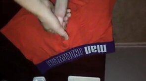 CUM on my boxers