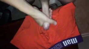 CUM on my boxers