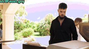 Food fetish str8 fucks twink in kitchen after outdoor B