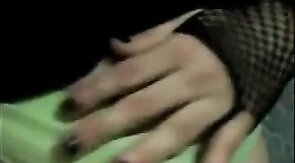 Goth boy strip tease