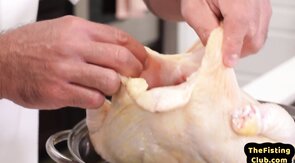 Fisting gay chef fists and bareback fucks kitchen assis