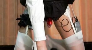 Crossdresser with Fucking Machine