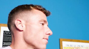 Cuckold BF watches his bottom love barebacked by top jo