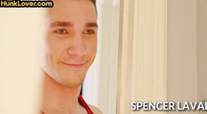 Athletic hunks enjoy bareback 3some in living room afte