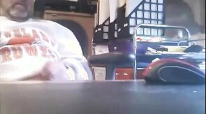 old bearded grandpa shooting his load