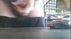 old bearded grandpa shooting his load