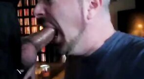 Deep Throating Guy in Suit Cum Swallow