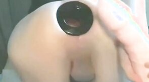 sissy bloke plugged stretched gape hole fucked crossdresser