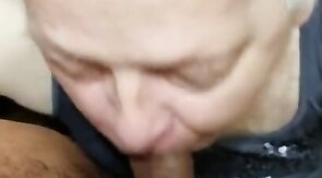 older sucks black cock