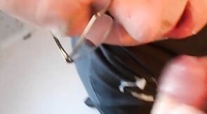 Me sucking a young cock while wanking mine