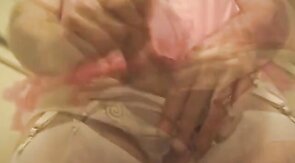 Dyanne JO in 20-garter girdle -- Cum Drops Keep Falling!!