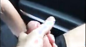 Me milk Powerman666 big cock in his car in a forest