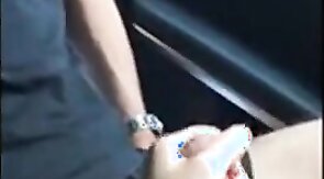 Me milk Powerman666 big cock in his car in a forest