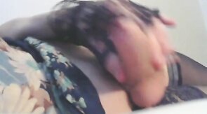 rubbing my tranny cock slowly until the juices flow