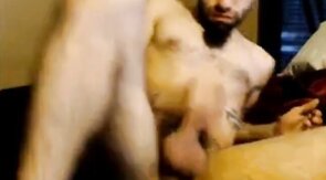 Hot Str8 guy with big dick & balls cums on cam #4