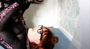 Tranny Pretty Kitty Swallows her big thick load