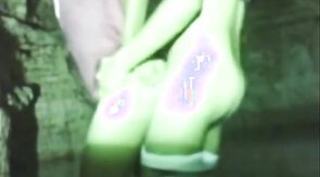 Twinks fuck bareback in a cave