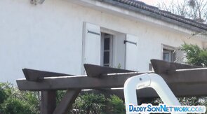 Outdoor bottom doggystyle fucked by BF after cocksuckin