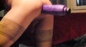 crossdresser huge dildo fun