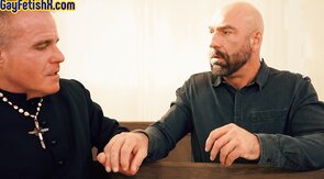 Fisting DILF priest fucks gaydaddy with fist till cumsh