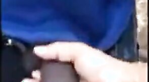 Playing with big black cock