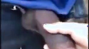 Playing with big black cock