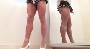 Micro mini skirt Japanese schoolgirl .