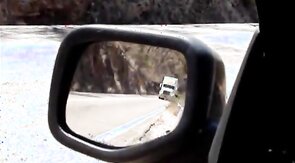 Com o primo em viagem de  carro para Paraiba