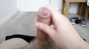 foreskin wank and cum