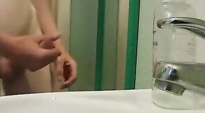 Huge cock and hot cumshot