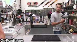 Skinny amateur gaypawn POV fucked in office after BJ