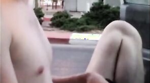 Exhibition Young Guy jacks in traffic