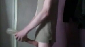 skinny twink masterbates with sex toy