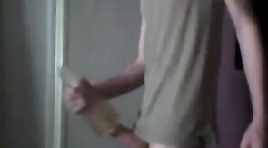 skinny twink masterbates with sex toy