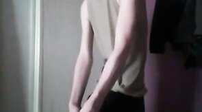 skinny twink masterbates with sex toy