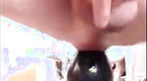 Twink double bang ass streching