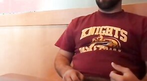 Bearded Bro Public Jerk Off in A Coffee Shop