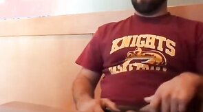 Bearded Bro Public Jerk Off in A Coffee Shop