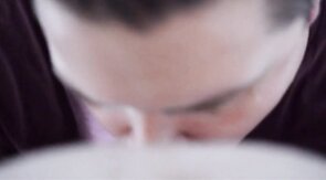 Buddy deep throating and face fucking my big cock on poppers