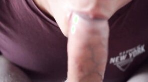 Buddy deep throating and face fucking my big cock on poppers