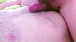 Chub belly humping cum